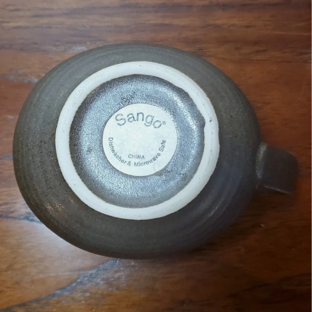 Vintage Sango Carousel Brown Creamer & Sugar Set‎ Stoneware